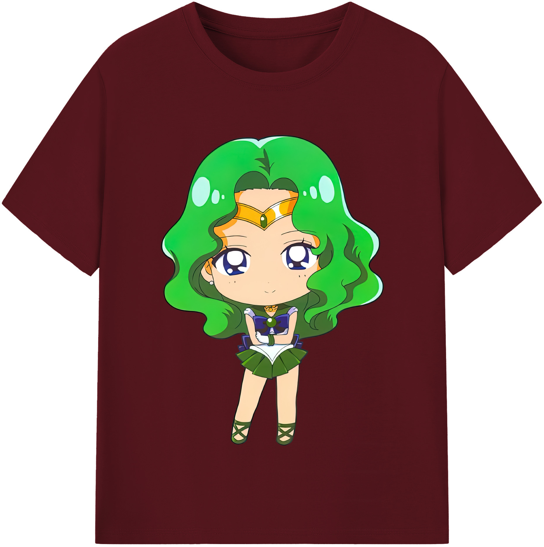 （画像用） 美少女戦士セーラームーン 海王 みちる（かいおう みちる） Sailor Moon Kaiou Michiru 綿100％半袖Tシャツ（フロントプリント）